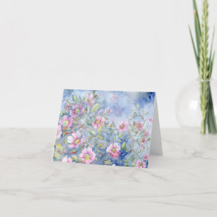 Tarjeta De Agradecimiento Rosas de Wild Prairies Blank Notecard