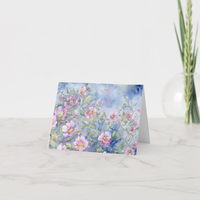 Tarjeta De Agradecimiento Rosas de Wild Prairies Blank Notecard (Anverso)