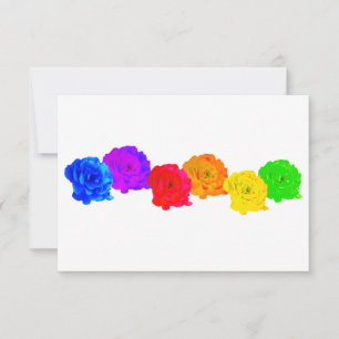 Tarjeta De Agradecimiento Rosas del arcoiris