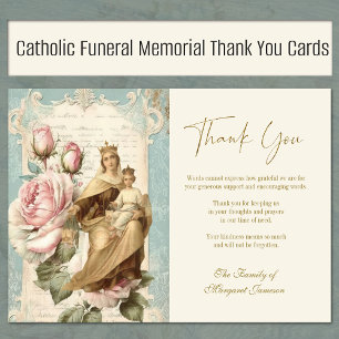 Tarjeta De Agradecimiento Rosas del Monumento al Carmelo