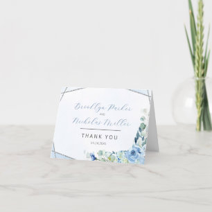 Tarjeta De Agradecimiento Rosas Dusty Blue