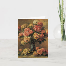 Tarjeta De Agradecimiento Rosas en un jarrón de Pierre Renoir, Boda