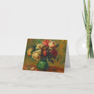 Tarjeta De Agradecimiento Rosas en una vesícula de Pierre-Auguste Renoir