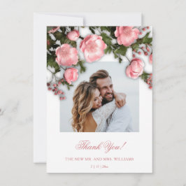 Tarjeta De Agradecimiento Rosas Flores Silvestres 3D