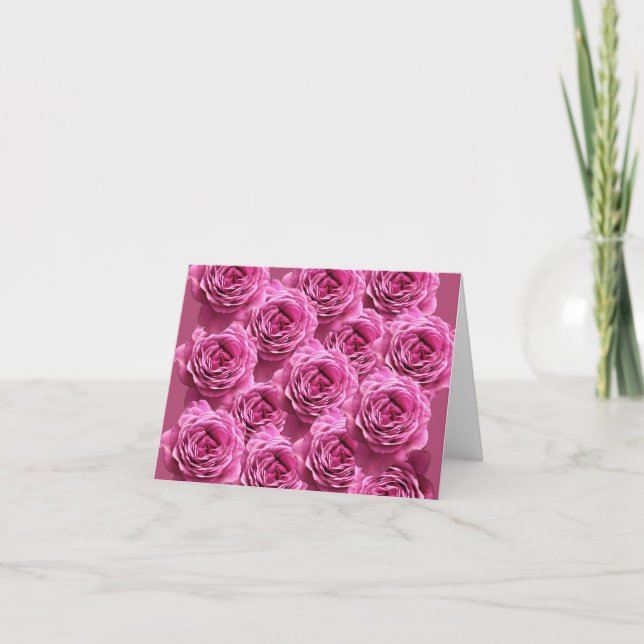 Tarjeta De Agradecimiento Rosas morados de Bulgaria (Anverso)