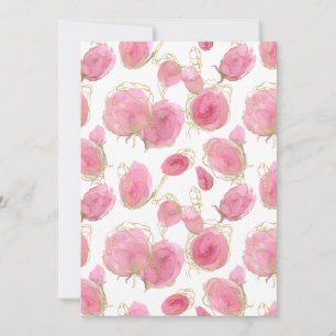 Tarjeta De Agradecimiento Rosas rosadas
