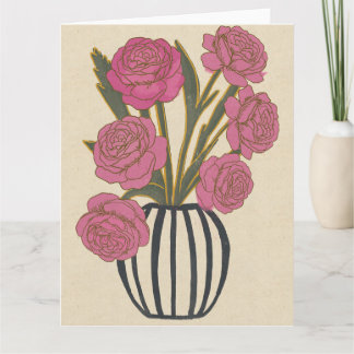 Tarjeta De Agradecimiento Rosas rosadas hermosas