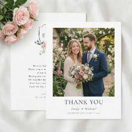 Tarjeta De Agradecimiento Rosas Rosadas Sonrojadas Boda Romántica