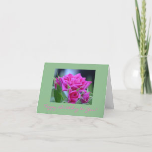 Tarjeta De Agradecimiento Rosas rosados oscuros