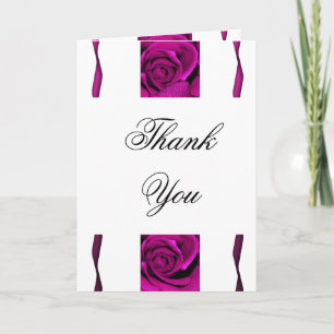 Tarjeta De Agradecimiento Rosas rosas morados elegantes
