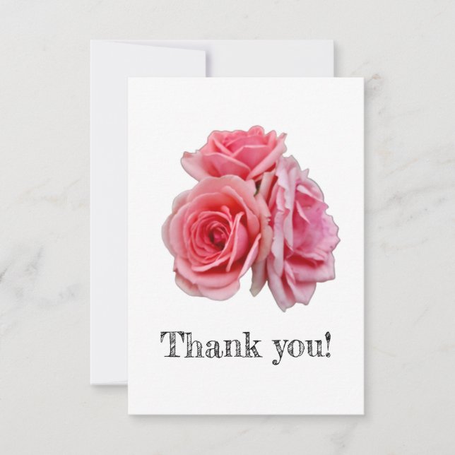 Tarjeta De Agradecimiento Rosas rosas rosas (Anverso)