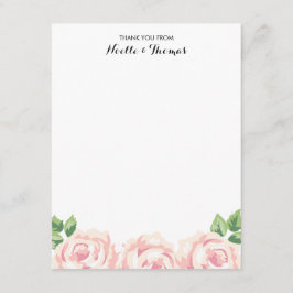 Tarjeta De Agradecimiento Rosas Vintage Gracias