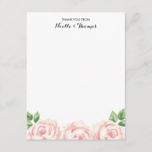 Tarjeta De Agradecimiento Rosas Vintage Gracias