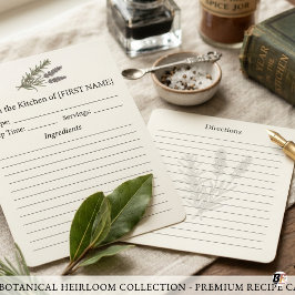 Tarjeta De Agradecimiento Rosemary y Lavanda Botánico Antiguo Personalizado