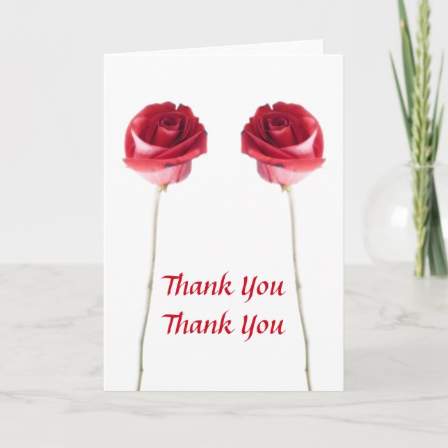 Tarjeta De Agradecimiento Roses rojos (Anverso)