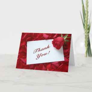 Tarjeta De Agradecimiento Roses rojos