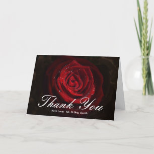 Tarjeta De Agradecimiento Roses Rojos Gracias