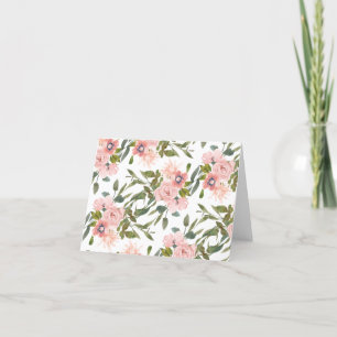 Tarjeta De Agradecimiento Roses rosas rosas notecard Blank Inside Floral Not