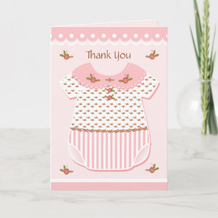 Tarjeta De Agradecimiento Rosette Baby Romper