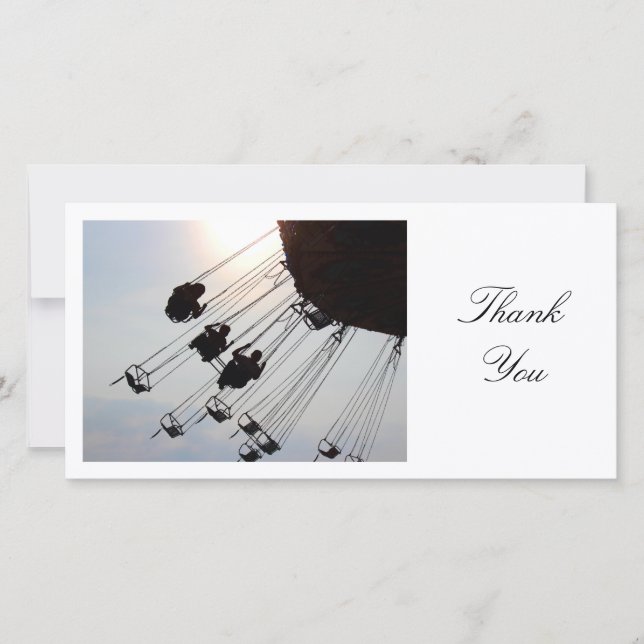 Tarjeta De Agradecimiento Rotonda de Swing - Gracias (Anverso)