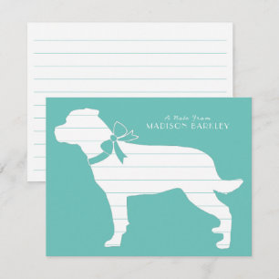 Tarjeta De Agradecimiento Rottweiler Dog Puppy Rottie
