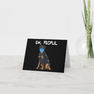 Tarjeta De Agradecimiento rottweiler nuevos perros con mascarilla