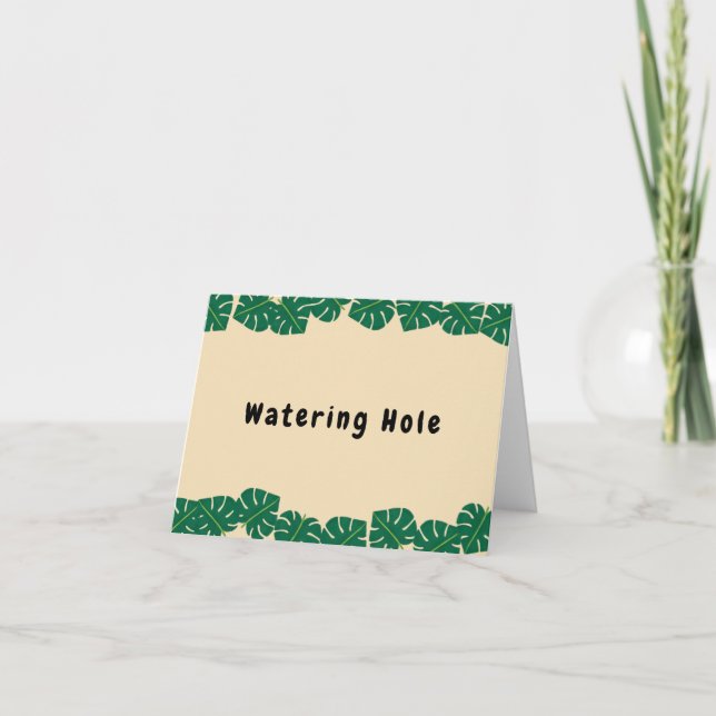 Tarjeta De Agradecimiento Rótulos de comida para jóvenes, salvajes y de tres (Anverso)