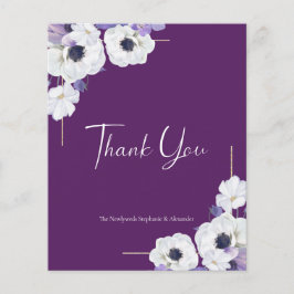 Tarjeta de agradecimiento Royal Purple Floral