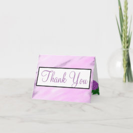 Tarjeta De Agradecimiento RSVP Violeta Floral Acuarela Boda Monograma