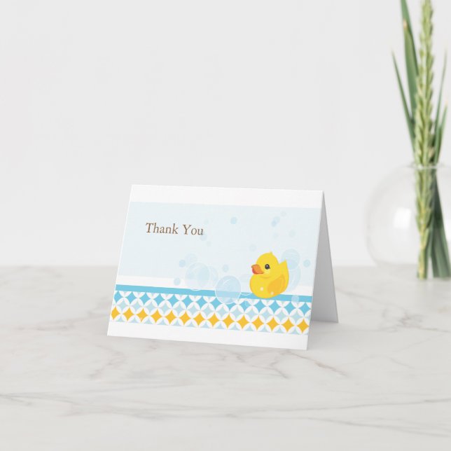 Tarjeta De Agradecimiento Rubber Ducky Thank You Card (Anverso)