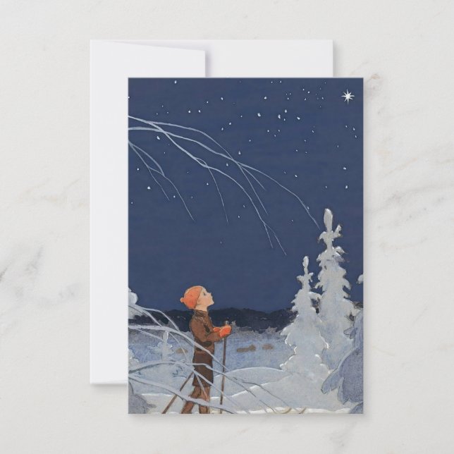 Tarjeta De Agradecimiento Rudolf Koivu "El niño y la estrella" (Anverso)