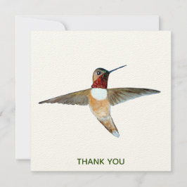 Tarjeta De Agradecimiento Rufous Hummingbird