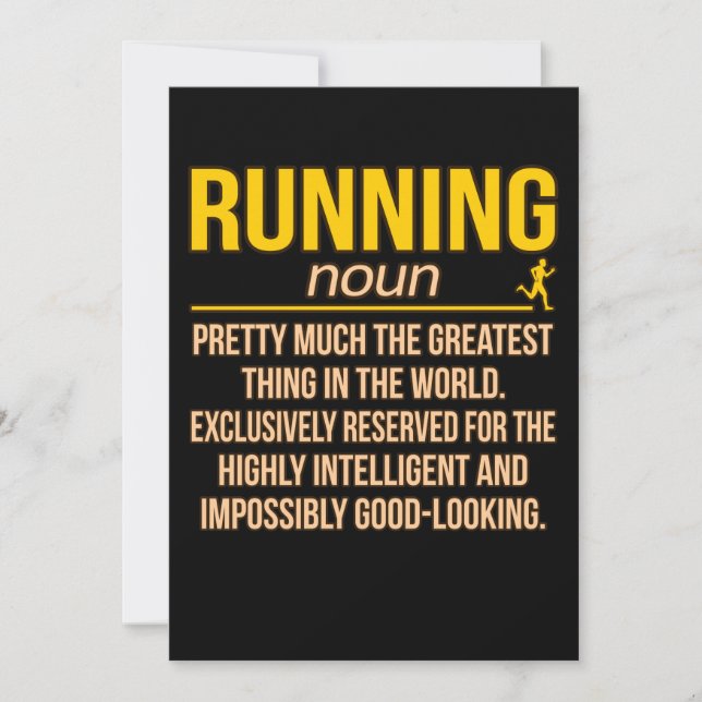 Tarjeta De Agradecimiento Running Definition Half Marathon Runner Fitness Gr (Anverso)
