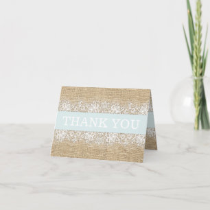 Tarjeta De Agradecimiento Ruslap Lace Blue Boy Gracias