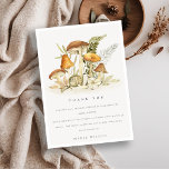 Tarjeta De Agradecimiento Rust Naranja Mushroom Fern Foliage Bridal Shower<br><div class="desc">Para cualquier personalización adicional o cualquier otro elemento que coincida,  no dude en ponerse en contacto conmigo en yellowfebstudio@gmail.com</div>