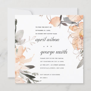 TARJETA DE AGRADECIMIENTO RUST TERRACOTTA BROWN FLORAL NOS ATACAMOS LA TARJE