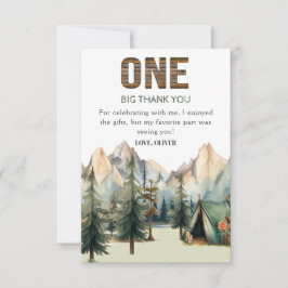 Tarjeta de agradecimiento Rustic Adventure Happy C