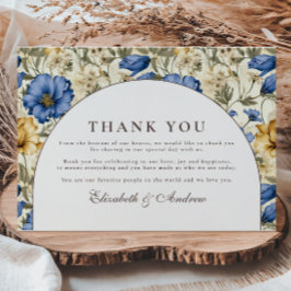 Tarjeta De Agradecimiento Rustic Autumn Botanical Wedding