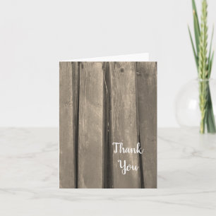 Tarjeta De Agradecimiento Rustic Country Barn Wood Gracias