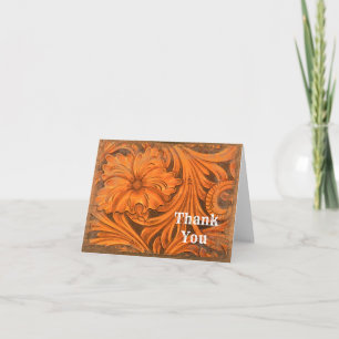 Tarjeta De Agradecimiento Rustic Flower Country Western Thank You