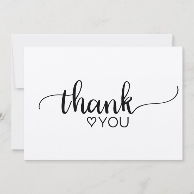 Tarjeta De Agradecimiento Rustic Kraft Calligraphy Gracias (Anverso)