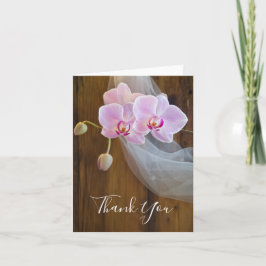 Tarjeta De Agradecimiento Rustic Orchid Elegance Country Wedding Gracias
