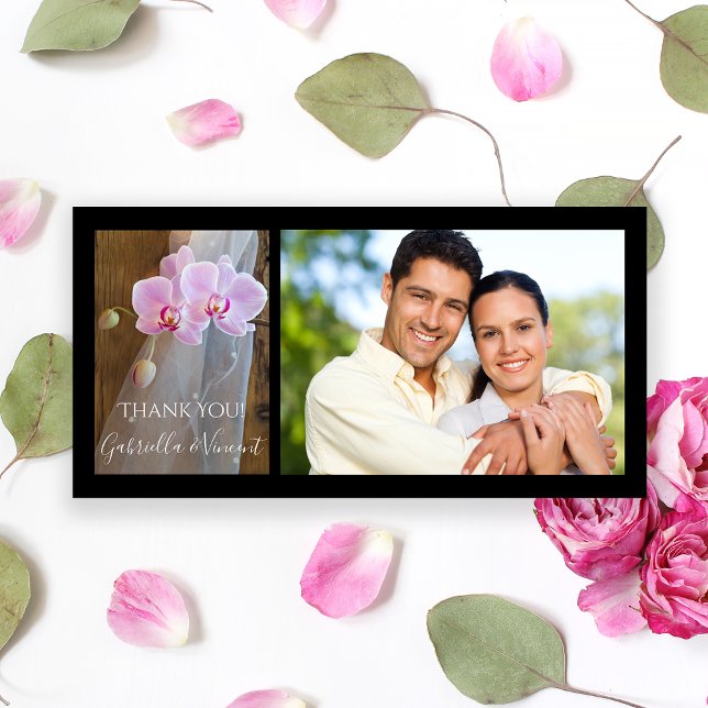 Tarjeta De Agradecimiento Rustic Orchid Elegance Country Wedding Gracias (Subido por el creador)