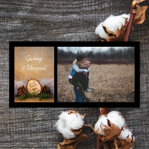 Tarjeta De Agradecimiento Rustic Pines Woodland Boda Gracias