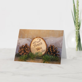 Tarjeta De Agradecimiento Rustic Pines Woodland Boda Gracias