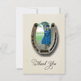 Tarjeta De Agradecimiento Rustic Western Graduation Thank You card
