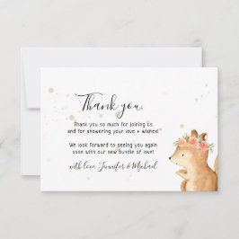 Tarjeta De Agradecimiento Rustic wild animal squirrel Thank You