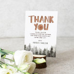Tarjeta De Agradecimiento Rustic Woodland Baby Shower Gracias<br><div class="desc">Tarjeta de "agradecimiento" para la ducha de bebé de Woodland</div>