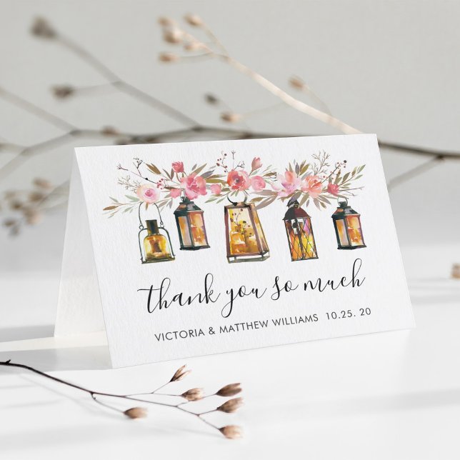 Tarjeta De Agradecimiento Rústica acuarela Floral Boda Gracias (Subido por el creador)