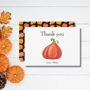 Tarjeta De Agradecimiento Rústica calabaza Día de Acción de Gracias